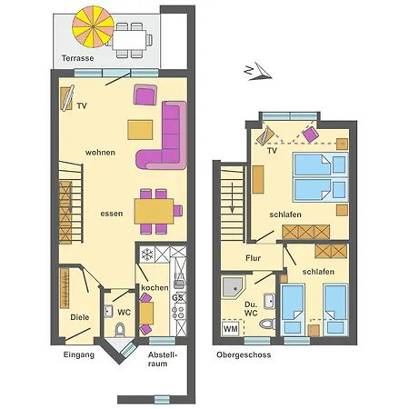 Freesenbruch Reihenhaus 6a - Möwe Ferienhaus Ostseeheilbad Zingst